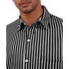 image:imageKYKU Mens Printed Casual Shirts Soft Long Sleeve Button Down Shirts Regular Stretch with PocketBlack White Striped Long Sleeve Shirts for Men