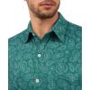 image:imageKYKU Mens Printed Casual Shirts Soft Long Sleeve Button Down Shirts Regular Stretch with PocketTeal Paisley Long Sleeve Shirts for Men