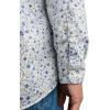 image:imageKYKU Mens Printed Casual Shirts Soft Long Sleeve Button Down Shirts Regular Stretch with PocketWhite Blue Floral Long Sleeve Shirts for Men