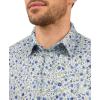 image:imageKYKU Mens Printed Casual Shirts Soft Long Sleeve Button Down Shirts Regular Stretch with PocketWhite Blue Floral Long Sleeve Shirts for Men
