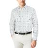 image:imageKYKU Mens Printed Casual Shirts Soft Long Sleeve Button Down Shirts Regular Stretch with PocketWhite Long Sleeve Shirts for Men