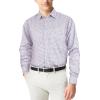 image:imageKYKU Mens Printed Casual Shirts Soft Long Sleeve Button Down Shirts Regular Stretch with PocketWhite Purple Long Sleeve Shirts for Men