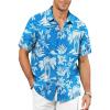 Blue Palm Tree Mens Hawaiian Shirt