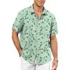 Green Floral Mens Hawaiian Shirt