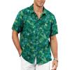 Green Leaf Mens Hawaiian Shirt