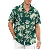 Green Palm Tree Mens Hawaiian Shirt