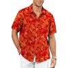 Red Leaf Mens Hawaiian Shirt