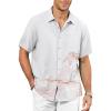 White Red Beach Mens Hawaiian Shirt