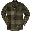 Black Brown Yellow Plaid Shirts for Men