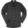 Black Striped Long Sleeve Shirts for Men