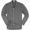 Black White Striped Long Sleeve Shirts for Men