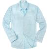 Light Blue White Gingham Shirts for Men