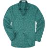 Teal Paisley Long Sleeve Shirts for Men