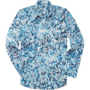 image:imageKYKU Mens Printed Casual Shirts Soft Long Sleeve Button Down Shirts Regular Stretch with PocketBlue Long Sleeve Shirts for Men