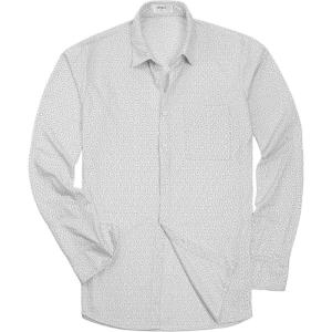 image:imageKYKU Mens Printed Casual Shirts Soft Long Sleeve Button Down Shirts Regular Stretch with PocketWhite Printed Long Sleeve Shirts for Men