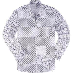 image:imageKYKU Mens Printed Casual Shirts Soft Long Sleeve Button Down Shirts Regular Stretch with PocketWhite Purple Long Sleeve Shirts for Men