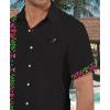 image:imageKYKU Mens Hawaiian Shirt Short Sleeve Button Down Casual Tropical Summer Beach Vacation Shirts with PocketBlack Mens Casual Shirts