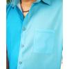 image:imageKYKU Mens Hawaiian Shirt Short Sleeve Button Down Casual Tropical Summer Beach Vacation Shirts with PocketBlue Color Block Summer Shirt for Men