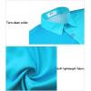 image:imageKYKU Mens Hawaiian Shirt Short Sleeve Button Down Casual Tropical Summer Beach Vacation Shirts with PocketBlue Color Block Summer Shirt for Men