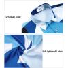 image:imageKYKU Mens Hawaiian Shirt Short Sleeve Button Down Casual Tropical Summer Beach Vacation Shirts with PocketBlue Geometric Summer Shirt for Men
