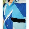 image:imageKYKU Mens Hawaiian Shirt Short Sleeve Button Down Casual Tropical Summer Beach Vacation Shirts with PocketBlue Geometric Summer Shirt for Men