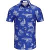image:imageKYKU Mens Hawaiian Shirt Short Sleeve Button Down Casual Tropical Summer Beach Vacation Shirts with PocketBlue Hawaiian Men Button Down Shirt