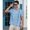 image:imageKYKU Mens Hawaiian Shirt Short Sleeve Button Down Casual Tropical Summer Beach Vacation Shirts with PocketBlue Summer Shirt for Men