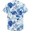 image:imageKYKU Mens Hawaiian Shirt Short Sleeve Button Down Casual Tropical Summer Beach Vacation Shirts with PocketBlue White Men Hawaiian Button Down Shirts