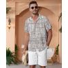 image:imageKYKU Mens Hawaiian Shirt Short Sleeve Button Down Casual Tropical Summer Beach Vacation Shirts with PocketCamo Gray Mens Casual Shirts