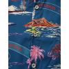 image:imageKYKU Mens Hawaiian Shirt Short Sleeve Button Down Casual Tropical Summer Beach Vacation Shirts with PocketDark Blue