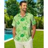 image:imageKYKU Mens Hawaiian Shirt Short Sleeve Button Down Casual Tropical Summer Beach Vacation Shirts with PocketGreen Hawaiian Men Casual Button Down Shirt