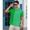 image:imageKYKU Mens Hawaiian Shirt Short Sleeve Button Down Casual Tropical Summer Beach Vacation Shirts with PocketGreen Summer Shirt for Men