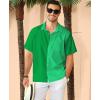 image:imageKYKU Mens Hawaiian Shirt Short Sleeve Button Down Casual Tropical Summer Beach Vacation Shirts with PocketGreen Summer Shirt for Men