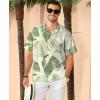 image:imageKYKU Mens Hawaiian Shirt Short Sleeve Button Down Casual Tropical Summer Beach Vacation Shirts with PocketLight Beige Print Hawaiian Shirt for Men