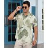 image:imageKYKU Mens Hawaiian Shirt Short Sleeve Button Down Casual Tropical Summer Beach Vacation Shirts with PocketLight Beige Print Hawaiian Shirt for Men