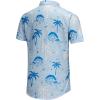 image:imageKYKU Mens Hawaiian Shirt Short Sleeve Button Down Casual Tropical Summer Beach Vacation Shirts with PocketLight Blue Hawaiian Men Button Down Shirt