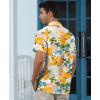 image:imageKYKU Mens Hawaiian Shirt Short Sleeve Button Down Casual Tropical Summer Beach Vacation Shirts with PocketMulticolor Floral Hawaiian Shirt for Men