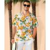 image:imageKYKU Mens Hawaiian Shirt Short Sleeve Button Down Casual Tropical Summer Beach Vacation Shirts with PocketMulticolor Floral Hawaiian Shirt for Men