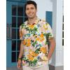 image:imageKYKU Mens Hawaiian Shirt Short Sleeve Button Down Casual Tropical Summer Beach Vacation Shirts with PocketMulticolor Floral Hawaiian Shirt for Men