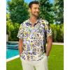 image:imageKYKU Mens Hawaiian Shirt Short Sleeve Button Down Casual Tropical Summer Beach Vacation Shirts with PocketMulticolor Hawaiian Men Button Down Shirt