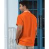 image:imageKYKU Mens Hawaiian Shirt Short Sleeve Button Down Casual Tropical Summer Beach Vacation Shirts with PocketOrange Color Block Summer Shirt for Men