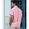 image:imageKYKU Mens Hawaiian Shirt Short Sleeve Button Down Casual Tropical Summer Beach Vacation Shirts with PocketPink Summer Shirt for Men
