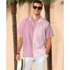 image:imageKYKU Mens Hawaiian Shirt Short Sleeve Button Down Casual Tropical Summer Beach Vacation Shirts with PocketPink Summer Shirt for Men