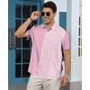 image:imageKYKU Mens Hawaiian Shirt Short Sleeve Button Down Casual Tropical Summer Beach Vacation Shirts with PocketPink Summer Shirt for Men