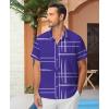 image:imageKYKU Mens Hawaiian Shirt Short Sleeve Button Down Casual Tropical Summer Beach Vacation Shirts with PocketPurple Mens Casual Shirts