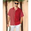 image:imageKYKU Mens Hawaiian Shirt Short Sleeve Button Down Casual Tropical Summer Beach Vacation Shirts with PocketRed Summer Shirt for Men