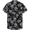 image:imageKYKU Mens Hawaiian Shirt Short Sleeve Button Down Casual Tropical Summer Beach Vacation Shirts with PocketTree Black Men Hawaiian Button Shirt