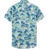 image:imageKYKU Mens Hawaiian Shirt Short Sleeve Button Down Casual Tropical Summer Beach Vacation Shirts with PocketTree Blue Hawaiian Shirt for Men