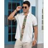 image:imageKYKU Mens Hawaiian Shirt Short Sleeve Button Down Casual Tropical Summer Beach Vacation Shirts with PocketWhite Summer Shirt for Men