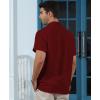 image:imageKYKU Mens Hawaiian Shirt Short Sleeve Button Down Casual Tropical Summer Beach Vacation Shirts with PocketWine Red Summer Shirt for Men